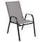 Flash Furniture Brazos 7 Pc Patio Dining Set w/Tempered Glass Patio Table and 6 Chairs w/Gray Flex Comfort Material TLH-94B-303CG-GG - alternate 6